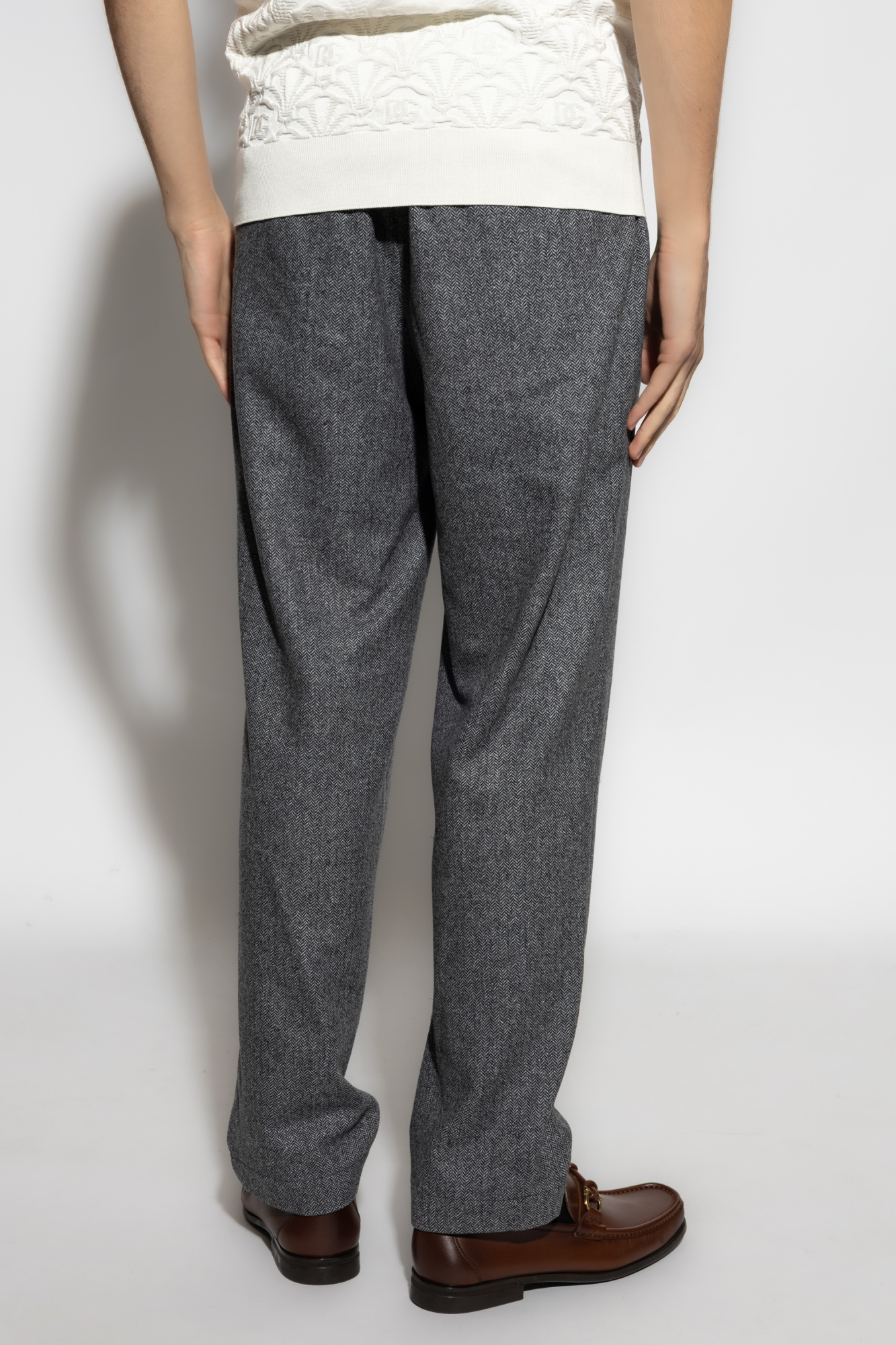 Grey Herringbone trousers Dolce & Gabbana - Vitkac AS